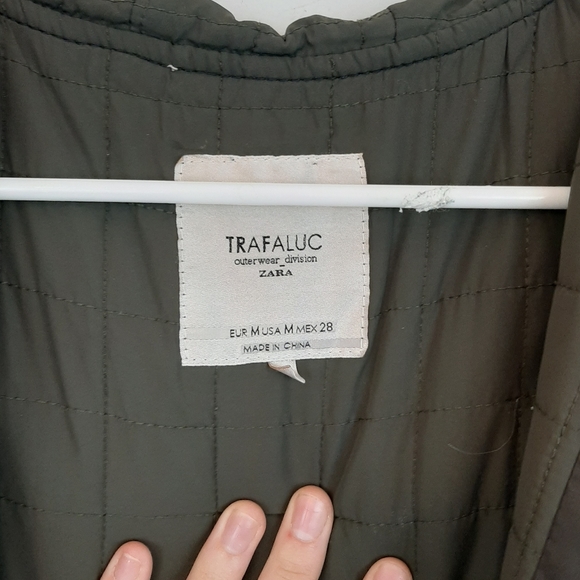 Zara trafaluc dark green jacket - Picture 3 of 5
